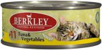 Корм для кошек Berkley тунец с овощами  №11 консервы 100г
