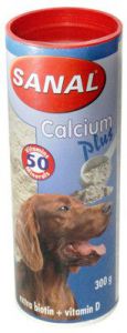 Sanal:> Витаминно-минеральная добавка для собак Sanal "Calcium plus" с кальцием 300гр .В зоомагазине ЗооОстров товары производителя Sanal(САНАЛ) Голландия. Доставка.