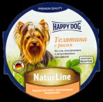 Консервы для собак Happy Dog Телятина с рисом паштет 85гр