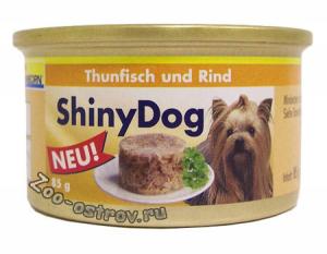 GIMBORN:> Корм для собак GIMBORN ShinyDog тунец с говядиной консервы 85гр .В зоомагазине ЗооОстров товары производителя GIMBORN (ГИМБОРН) Германия. Доставка.