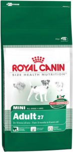 ROYAL CANIN:> Корм для собак Royal Canin Mini Adult 27 для взрослых собак мелких пород с 10 мес до 8 лет сухой .В зоомагазине ЗооОстров товары производителя ROYAL CANIN (РОЯЛ КАНИН) ЕС,Россия. Доставка.
