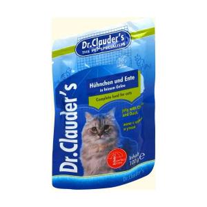 Dr.CLAUDER:> Корм для кошек Dr.Clauder's Курица и Утка для взрослых кошек консервы 100гр .В зоомагазине ЗооОстров товары производителя Dr.CLAUDER (Дк.КЛАУДЕР) Германия. Доставка.