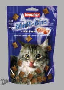 BEAPHAR:> Подушечки Beaphar Malt-Bits для кошек с мальт-пастой для выведения шерсти из кишечника 150г .В зоомагазине ЗооОстров товары производителя BEAPHAR (БЕАФАР) Голландия. Доставка.