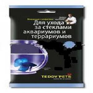 TEDDY PETS:> Салфетки влажные Teddy Pets для стекол аквариумов и террариумов 40шт/уп .В зоомагазине ЗооОстров товары производителя TEDDY PETS (Россия). Доставка.