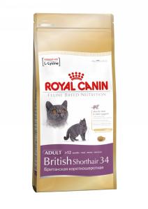 ROYAL CANIN:> Корм для кошек Royal Canin British Shorthair 34 для взрослых кошек породы Британская короткошерстная старше 12 месяцев сухой 400гр .В зоомагазине ЗооОстров товары производителя ROYAL CANIN (РОЯЛ КАНИН) ЕС,Россия. Доставка.