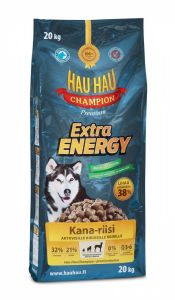 Hau Hau:> Корм для собак Hau-Hau Champion Extra Energy для активных собак всех пород сухой 20 кг .В зоомагазине ЗооОстров товары производителя Hau Hau (Хау-Хау) Финляндия. Доставка.