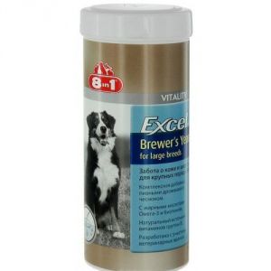 8in1:> Витаминная добавка для собак 8in1 Excel brewer`s yeast для собак крупных пород пивные дрожжи с чесноком 80 тб .В зоомагазине ЗооОстров товары производителя 8in1(8в1) Германия. Доставка.