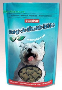 BEAPHAR:> Подушечки для собак Beaphar Dog-A-Dent Bits для чистки зубов 150г .В зоомагазине ЗооОстров товары производителя BEAPHAR (БЕАФАР) Голландия. Доставка.