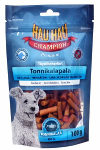 Hau Hau:> Лакомство для собак Hau-Hau Champion Tuna bites кусочки тунца 100 г .В зоомагазине ЗооОстров товары производителя Hau Hau (Хау-Хау) Финляндия. Доставка.