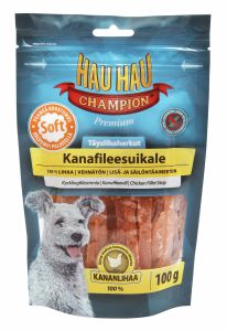 Hau Hau:> Лакомство для собак Hau-Hau Champion Chicken fillet strip полоски из куриного филе 100 г .В зоомагазине ЗооОстров товары производителя Hau Hau (Хау-Хау) Финляндия. Доставка.