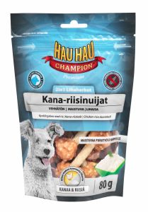 Hau Hau:> Лакомство для собак Hau-Hau Champion 2in1 Chicken-rice dumbbell гантельки из курицы с рисом 80 г .В зоомагазине ЗооОстров товары производителя Hau Hau (Хау-Хау) Финляндия. Доставка.