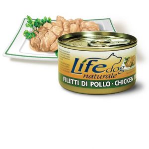 LifeDog:> Корм для собак LifeDog chicken fillets куриное филе в соусе для взрослых консервы  90г .В зоомагазине ЗооОстров товары производителя Life Petcare (Италия). Доставка.