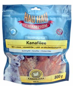 Hau Hau:> Лакомство для собак Hau-Hau Champion Chicken fillet куриное филе 800 г .В зоомагазине ЗооОстров товары производителя Hau Hau (Хау-Хау) Финляндия. Доставка.
