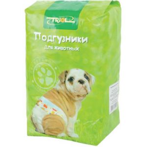 TRIOL:> Подгузники TRIOL для собак 4-7кг   размер S 20шт  .В зоомагазине ЗооОстров товары производителя TRIOL (Триол) Китай. Доставка.