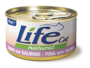 LifeCat:> Консервы для кошек Lifecat Tuna - Salmon тунец с лососем в бульоне 85г .В зоомагазине ЗооОстров товары производителя Life Petcare (Италия). Доставка.