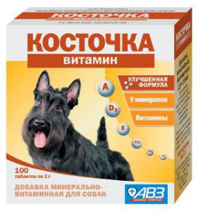 Косточка:> Витаминно-минеральная добавка для собак Косточка витамины 100тб .В зоомагазине ЗооОстров товары производителя АгроВетЗащита (АВЗ) Россия. Доставка.