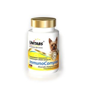 Unitabs:> Витаминно-минеральный комплекс для собак Unitabs ImmunoComplex с Q10 для мелких пород 100тб .В зоомагазине ЗооОстров товары производителя Экопром (Россия). Доставка.