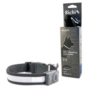 Richi:> Ошейник светящийся Richi LED 52-57см (XL) с точечными светодиодами .В зоомагазине ЗооОстров товары производителя Richi (Ричи) Китай. Доставка.
