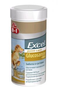 8in1:> Глюкозамин для собак 8in1 Excel glucosamine+MSM для поддержания здоровья суставов собак 55тб .В зоомагазине ЗооОстров товары производителя 8in1(8в1) Германия. Доставка.