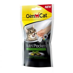 Gimcat:> Витамины Gimcat Nutri Pockets кошачья мята с мультимитаминами подушечки с пастой для кошек 60г .В зоомагазине ЗооОстров товары производителя GIMBORN (ГИМБОРН) Германия. Доставка.