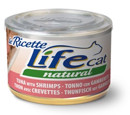 LifeCat:> Консервы для кошек Lifecat Tuna - Shrimps тунец с креветками в бульоне 150г .В зоомагазине ЗооОстров товары производителя Life Petcare (Италия). Доставка.