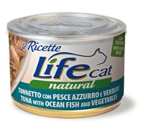 LifeCat:> Консервы для кошек Lifecat Tuna - Ocean fish - Veгetables тунец с океанической рыбой и овощами в бульоне 150г .В зоомагазине ЗооОстров товары производителя Life Petcare (Италия). Доставка.