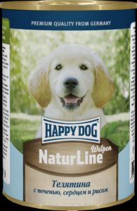 Happy Dog:> Консервы для собак Happy Dog Телятина с  печенью, сердцем и рисом 400г  .В зоомагазине ЗооОстров товары производителя Happy Dog(Хэппи Дог). Доставка.
