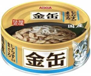 AIXIA:> Корм для кошек Aixia  Kin-Can тунец и ширасу консервы 70г  .В зоомагазине ЗооОстров товары производителя AIXIA (Япония). Доставка.