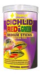 Корм для рыб Tropical Cichlid Red&Green Medium Sticks корм со спирулиной и астаксантином для средних цихлид палочки 90г