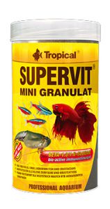 TROPICAL:> Корм для рыб Tropical Supervit Mini Granulat Основной корм для малых декоративных рыб и ракообразных гранулы 10г .В зоомагазине ЗооОстров товары производителя TROPICAL. Доставка.