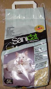 Sanicat:> Наполнитель для туалета Sanicat Budget впитывающий 5л .В зоомагазине ЗооОстров товары производителя KITTY FRIEND (КИТТИ ФРЕНД) Голландия. Доставка.