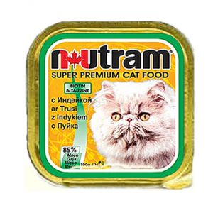Nutram:> Корм для кошек Nutram индейка консервы 100г .В зоомагазине ЗооОстров товары производителя Nutram (Нутрам) Канада. Доставка.