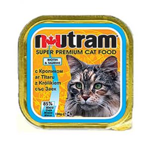 Nutram:> Корм для кошек Nutram кролик консервы 100г .В зоомагазине ЗооОстров товары производителя Nutram (Нутрам) Канада. Доставка.