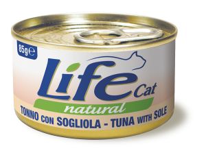 LifeCat:> Консервы для кошек Lifecat Tuna - Sole тунец с камбалой в бульоне 85г .В зоомагазине ЗооОстров товары производителя Life Petcare (Италия). Доставка.