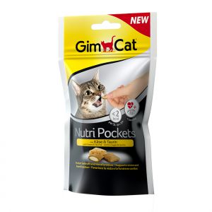 Gimcat:> Витамины Gimcat Nutri Pockets сыр с таурином подушечки с пастой для кошек 60г .В зоомагазине ЗооОстров товары производителя GIMBORN (ГИМБОРН) Германия. Доставка.