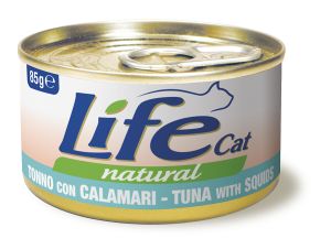 LifeCat:> Консервы для кошек Lifecat Tuna - Squid rinгs тунец с кальмаром в бульоне 85г .В зоомагазине ЗооОстров товары производителя Life Petcare (Италия). Доставка.