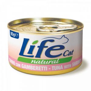 LifeCat:> Консервы для кошек Lifecat Chicken - Shrimps курица с креветками в бульоне 85г .В зоомагазине ЗооОстров товары производителя Life Petcare (Италия). Доставка.