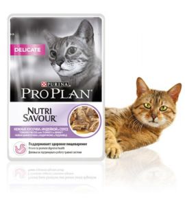 Pro Plan:> Корм для кошек Pro Plan DELICATE индейка для кошек с чувствительным желудком дойпак консервы 85г .В зоомагазине ЗооОстров товары производителя Pro Plan. Доставка.