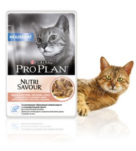 Pro Plan:> Корм для кошек Pro Plan HOUSE CAT лосось для взрослых кошек, живущих в доме дойпак консервы 85г .В зоомагазине ЗооОстров товары производителя Pro Plan. Доставка.
