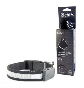 Richi:> Ошейник светящийся Richi USB 45-48см (L) с точечными светодиодами .В зоомагазине ЗооОстров товары производителя Richi (Ричи) Китай. Доставка.