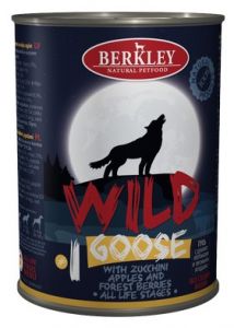 Berkley:> Корм для собак Berkley WILD Гусь с цукини яблоками и лесными ягодами  №1 консервы 400г .В зоомагазине ЗооОстров товары производителя Berkley (Беркли) Германия. Доставка.