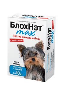 БлохНэт:> Капли от блох и клещей БлохНэт MAX для собак до 10кг .В зоомагазине ЗооОстров товары производителя Астрафарм (Россия). Доставка.