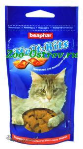 BEAPHAR:> Подушечки Beaphar Malt-Bits для кошек с мальт-пастой для выведения шерсти из кишечника 35гр .В зоомагазине ЗооОстров товары производителя BEAPHAR (БЕАФАР) Голландия. Доставка.