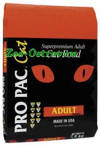 PRO PAC:> Корм для кошек Pro Pac Adult для взрослых кошек сухой 7.5кг .В зоомагазине ЗооОстров товары производителя PRO PAC (ПРОПАК) США. Доставка.