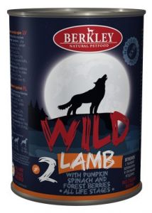 Berkley:> Корм для собак Berkley WILD Ягненок с тыквой, шпинатом и лесными ягодами №2 консервы 400г .В зоомагазине ЗооОстров товары производителя Berkley (Беркли) Германия. Доставка.