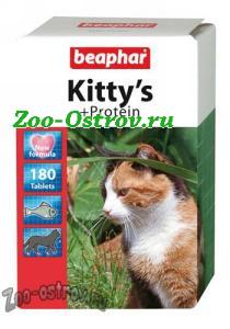 BEAPHAR:> Лакомство Beaphar Kitty’s+Protein для кошек витаминизированное, с протеином 180 тб .В зоомагазине ЗооОстров товары производителя BEAPHAR (БЕАФАР) Голландия. Доставка.