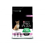 Корм для собак Pro Plan Adult SMALL&MINI Sensitive skin лосось-рис для взрослых собак мелких и карликовых пород сухой 3кг