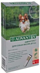 Advantix:> Капли от блох и клещей Адвантикс 40 для собак до 4кг, 4 пипетки по 0,4мл .В зоомагазине ЗооОстров товары производителя Bayer (Германия). Доставка.