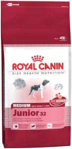 ROYAL CANIN:> Корм для собак Royal Canin Medium 32 Junior для щенков средних пород от 2 до 12 месяцев сухой .В зоомагазине ЗооОстров товары производителя ROYAL CANIN (РОЯЛ КАНИН) ЕС,Россия. Доставка.