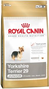 ROYAL CANIN:> Корм для собак Royal Canin Yorkshire Terrier 29 Junior для щенков породы йоркширский терьер в возрасте до 10 месяцев .В зоомагазине ЗооОстров товары производителя ROYAL CANIN (РОЯЛ КАНИН) ЕС,Россия. Доставка.